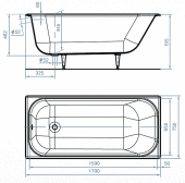     "" 170 X 75 .